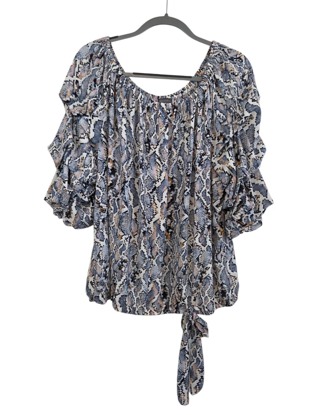 Vince Camuto Off The Shoulder Chacha Snake Print Blouse See Measurements Bow
